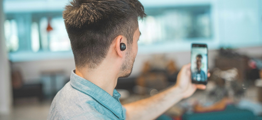 a person taking a selfie.