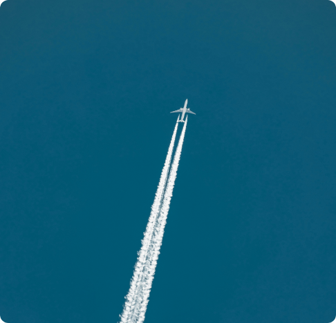 a plane flying overhead.